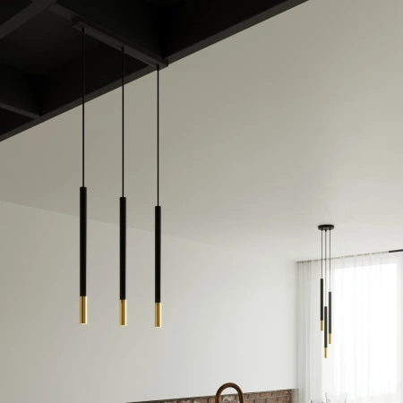 Lampa wisząca MOZAICA 1 czarny/złoto
