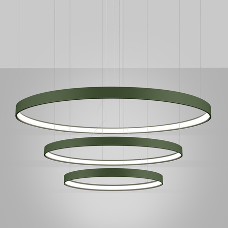 Żyrandol RIO 3 55/78/110 zielona oliwka LED 4000K