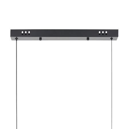 Lampa wisząca BLAKE 140 cm - LED, czarna, podłużna z sześcioma dymionymi kloszami