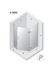 Kabina NESTA chrom 1D pięciokątna prawa Drzwi P 100x80x200 czyste 6mm Active Shield 2.0
