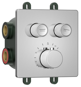 SMART SELECT bateria prysznicowa termostatyczna podtynkowa, box, 2 wyjścia, chrom