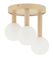 PERLA 3 plafon złoty beż