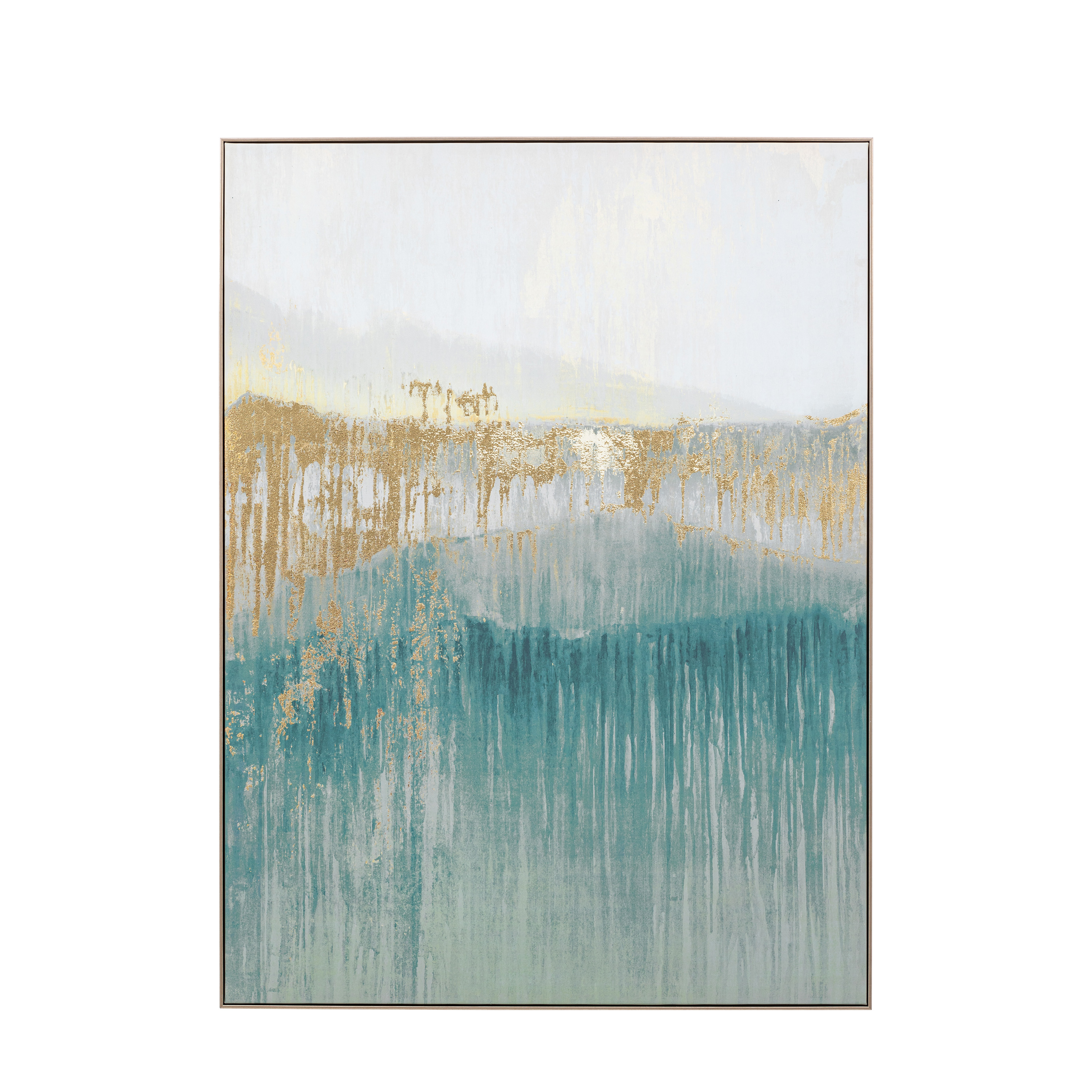 Obraz w ramie „Early Morning Horizon” – zielony, 90 × 3,5 × 120 cm