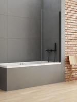 PARAWAN NAWANNOWY NEW SOLEO BLACK  U 60x140 CZYSTE 6mm ACTIVE SHIELD