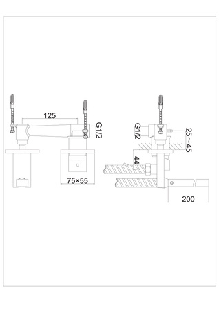 AXIS Chrom Bateria bidetowa podtynkowa