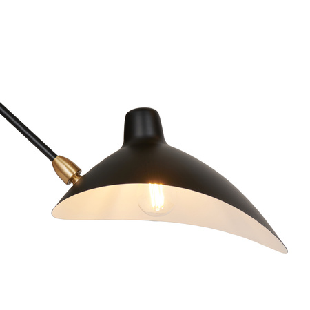 Lampa ścienna CRANE-2W S, 110 cm - loftowy, kinkiet dwuramienny, czarny