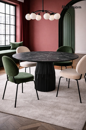 MaMaison stół jadalniany LEVANTE 120      czarny marmur