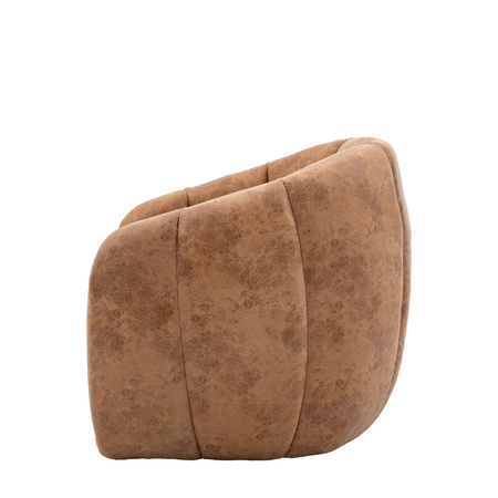 Atella Tub Chair Antique Tan Leather 780x810x740mm