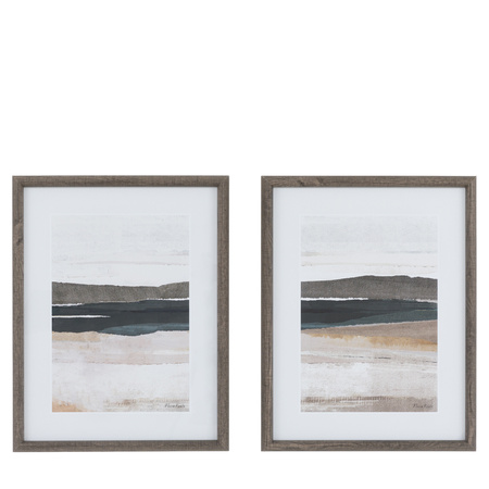 Obraz w ramie „Drift Away” – szary, 54 × 4 × 69 cm, zestaw 2 szt.