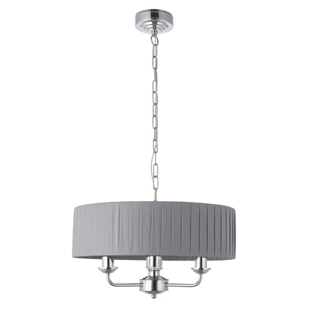 Highclere 3 Pendant Lght Nckel & Chrcoal 300-760mm