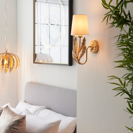 Delphine 1 Wall Light Gold Leaf