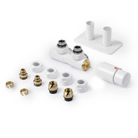 Zestaw zaworów Twins kątowy prawy Biały