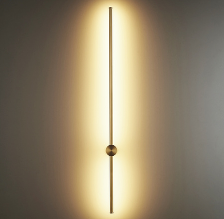 Lampa ścienna SPARO 100 cm - kinkiet złoty,  prosty, długi LED