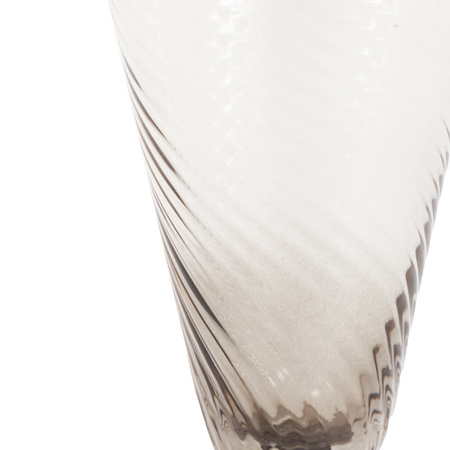 Swirl Flute Glass Smoked Grey (4pk) 72x72x166mm