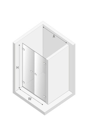 NZ2 Drzwi wnękowe OXIA COPPER BRUSHED 2 U 110x200 szkło czyste 8mm Active Shield 2.0