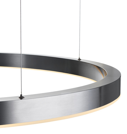 Lampa wisząca CIRCLE 120 cm - LED, ring tytan szczotkowany