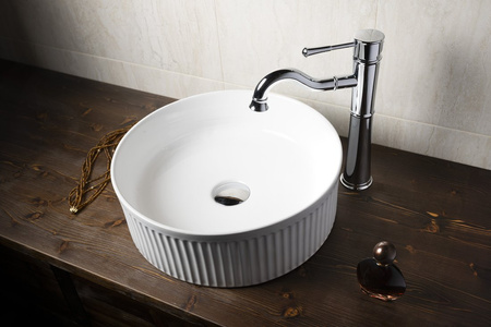PICOBELLO umywalka ceramiczna nablatowa średnica 37cm, biały