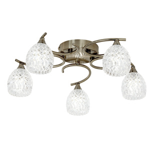Boyer 5 Ceiling Lamp Antique Brass