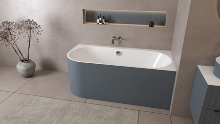 ASTRA R MONOLITH wanna wolnostojąca przyścienna 160x75x60cm, biały/siena