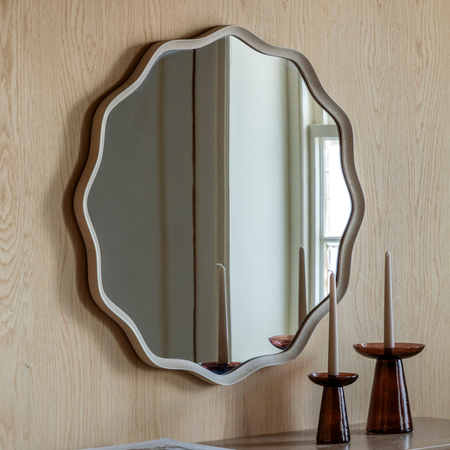 Monterey Wave Round Mirror Smoke 800x30x800mm