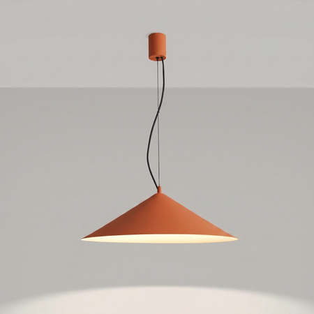 Lampa wisząca FINT ochra czerwona LED 3000K