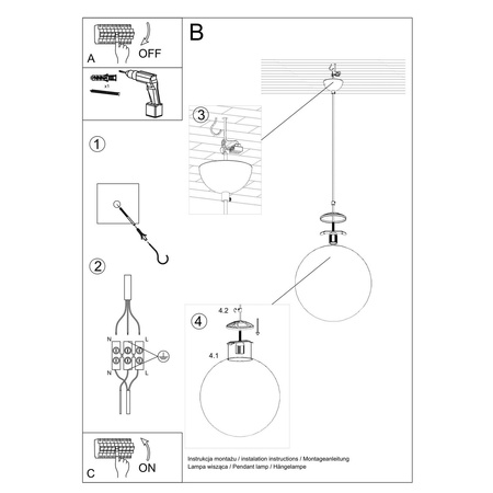 Lampa wisząca UGO 20 czarna