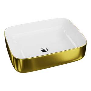 Umywalka nablatowa Galera Gold/White