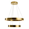 Lampa wisząca CIRCLE 2 40+60 cm - LED dwa ringi złoty połysk