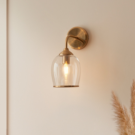 Ashcroft Wall Light Brushed Aged Brass