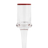 Red Rim Glass Candle Stick Set of 2 72x72x22mm