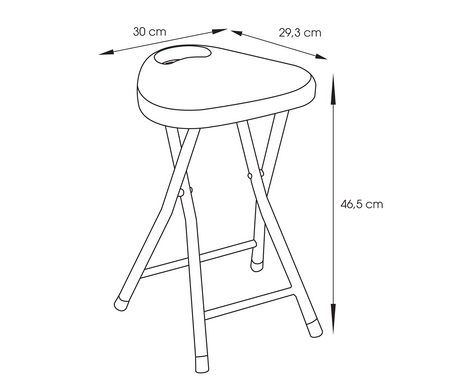 Taboret łazienkowy 30x46,5x29,3cm, biały