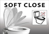 WALDORF deska WC, Soft Close, orzech/chrom