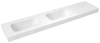 EMICO umywalka podwójna lewa, 220x50 cm, wersja L, Rockstone biały mat