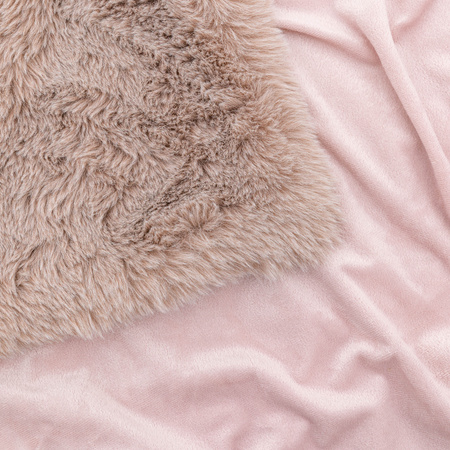 Juniper Faux Fur Throw Dusky Pink 1500x2000mm