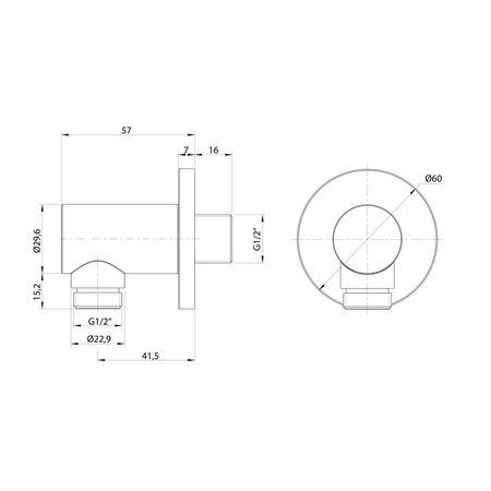 Odpływ prysznicowy, okrągły, czarny mat