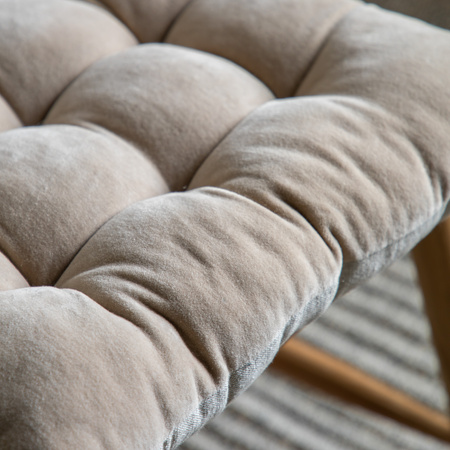 Cotton Velvet Seatpad Natural 430x430mm