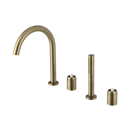 ULTRAMIX 4-elementowy korpus baterii do montażu na brzegu wanny, złoto mat