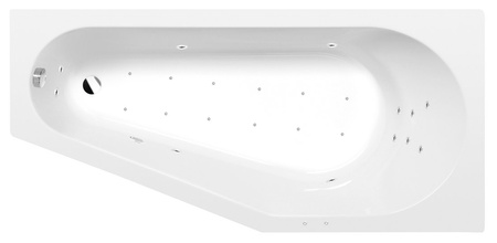 TIGRA R wanna z hydromasażem, 170x80x46cm, Attraction Hydro-Air, chrom