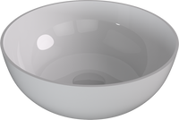 BANERA ROUND umywalka kompozytowa nablatowa, średnica 39cm, biały