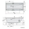 CLEO wanna z hydromasażem, 160x75x48cm, Active Hydro-Air, chrom
