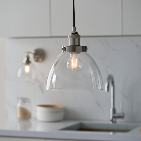 Hansen 1 Pendant Light Bright Nickel