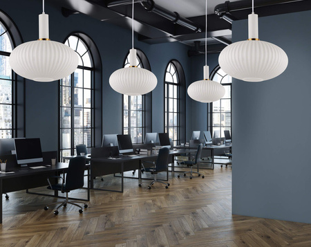 LAMPA WISZĄCA LOFT BIAŁA FLORI