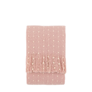 Dottie Faux Mohair Throw Rose Pink 1300x1700mm