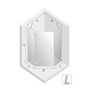 KABINA AVEXA GOLD PIĘCIOKĄTNA P 90x90x200 CZYSTE 6mm ACTIVE SHIELD