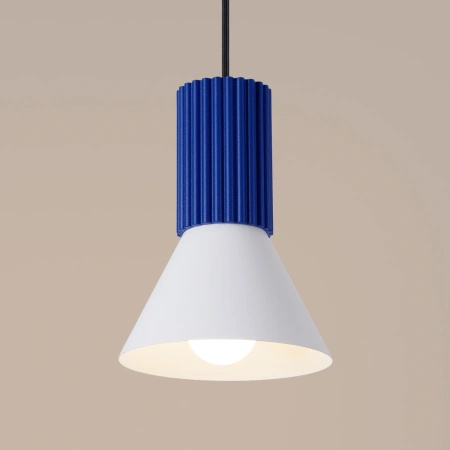 Lampa wisząca ESTRIA 1 biała/ultramaryna