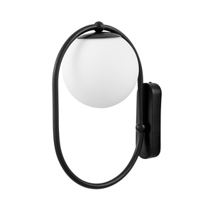 LAMPA ŚCIENNA KINKIET NOWOCZESNY CZARNY PANARI W1