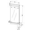 Lustro z oświetleniem LED i półką 50x80cm, wyłącznik