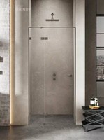 DRZWI WNĘKOWE AVEXA GUNMETAL BRUSHED L 120x200 CZYSTE 6mm ACTIVE SHIELD