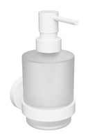 X-ROUND WHITE dozownik mydła 200ml, szkło mleczne, biały mat