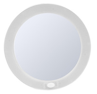 MULAN lusterko kosmetyczne z przyssawkami, LED, średnica 127mm, biały